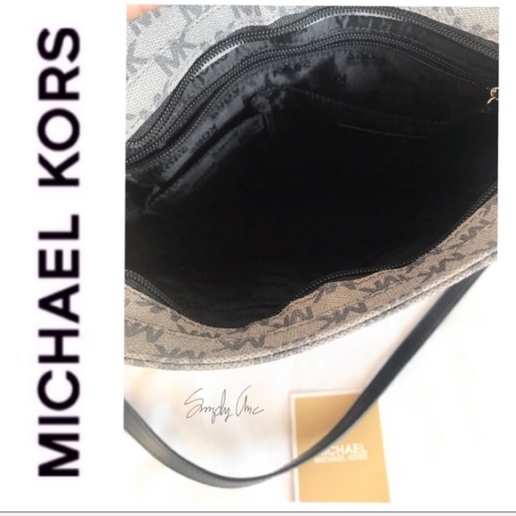 NWT authentic MK monogram messenger black silver - Picture 5 of 5
